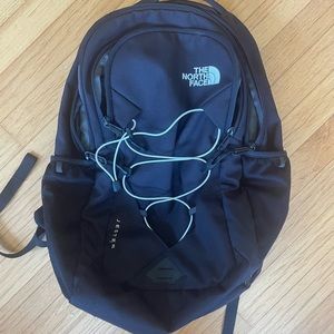 north face jester backpack light teal and black in good used condition